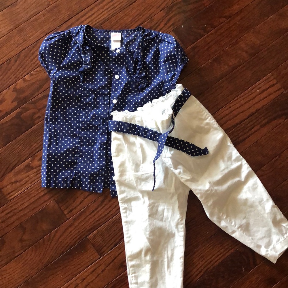 Janie and Jack blouse with matching pants